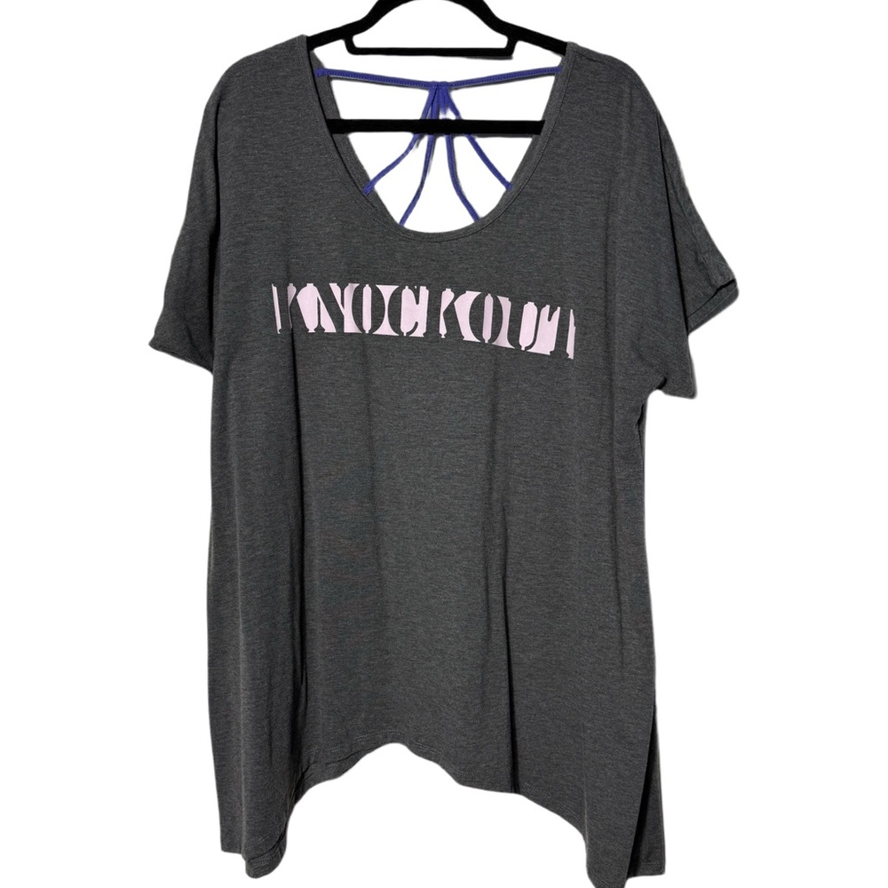 Knockout Casual/Active Sharkbite Top Sz 3X